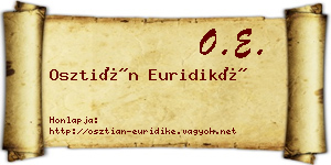 Osztián Euridiké névjegykártya